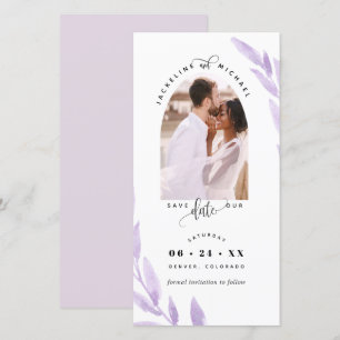Carte Photo Arch, Mariage Mauve Enregistrer La Date Sign