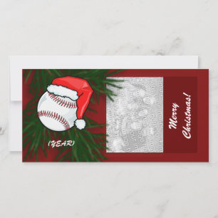 carte photo - Baseball de Noël