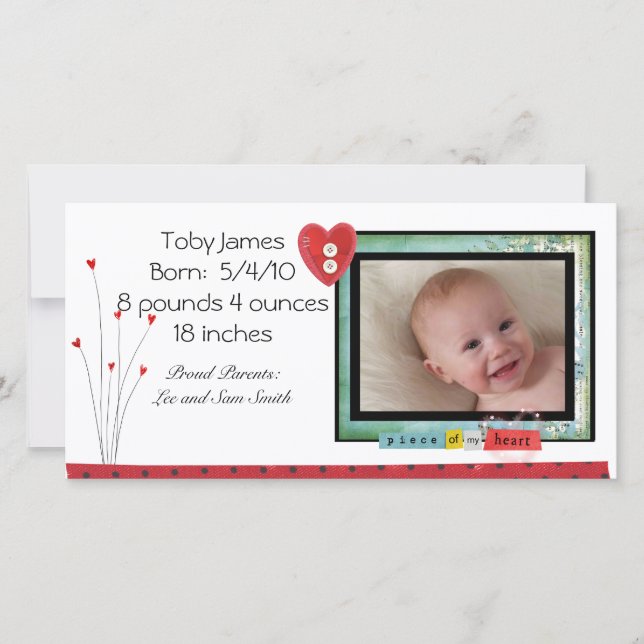 Carte photo bébé (Devant)