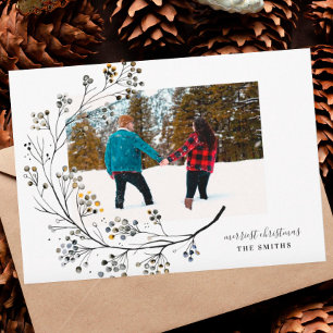 Carte photo bio Natural Merest Christmas