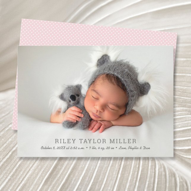 Carte Photo Birth Announligne (Créateur téléchargé)