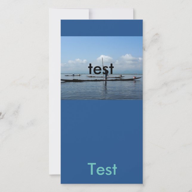 Carte photo bleu (Devant)