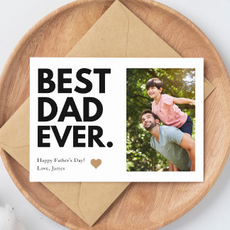 Carte Photo Bold Best Papa Ever Fête des pères