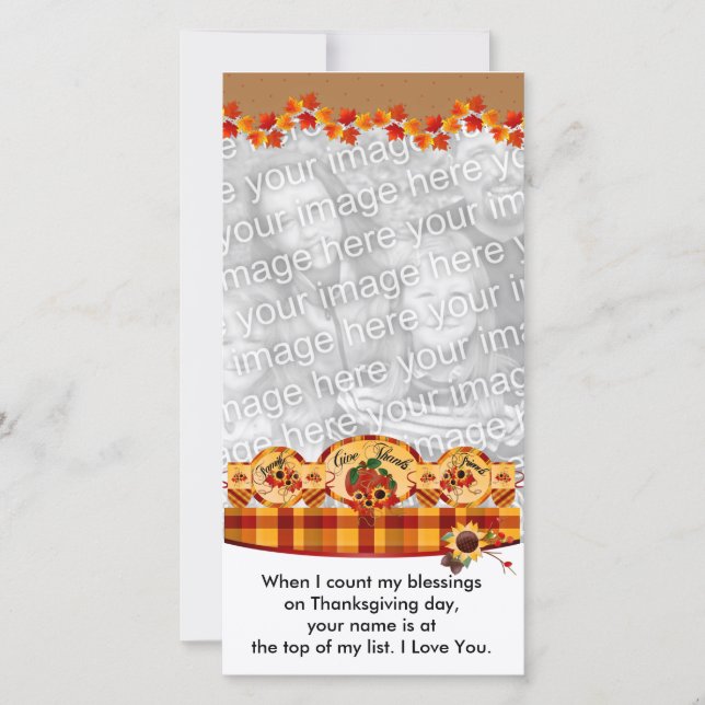 Carte photo bon thanksgiving (Devant)