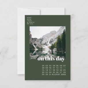 Carte Photo & Calendrier   Simple Typographie Enregistre