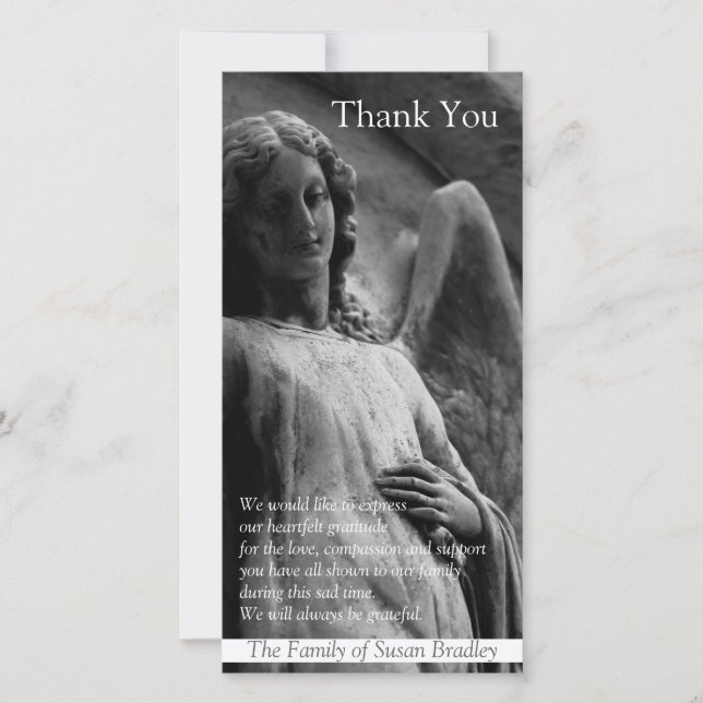 Carte photo chrétien de Merci de sympathie de (Devant)