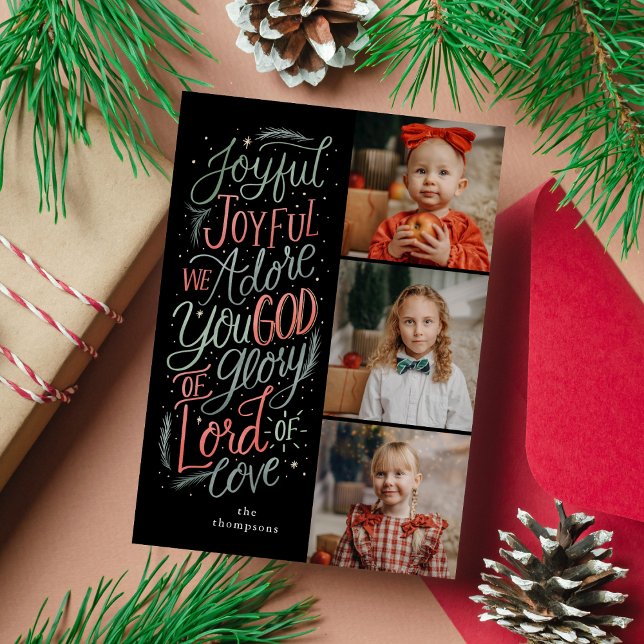 Carte photo Christian Christmas Joyful Joyful Hymn (Créateur téléchargé)