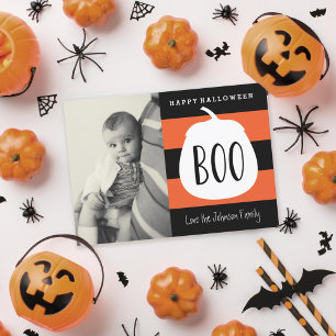 Carte photo Citrouille de la photo Halloween
