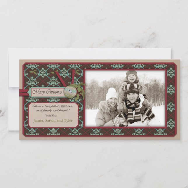 Carte photo classique de Noël (Devant)
