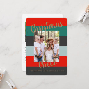 Carte Photo Collage moderne de Noël arrondie