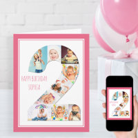 Photo Collage Numéro 2 Fille 2e anniversaire