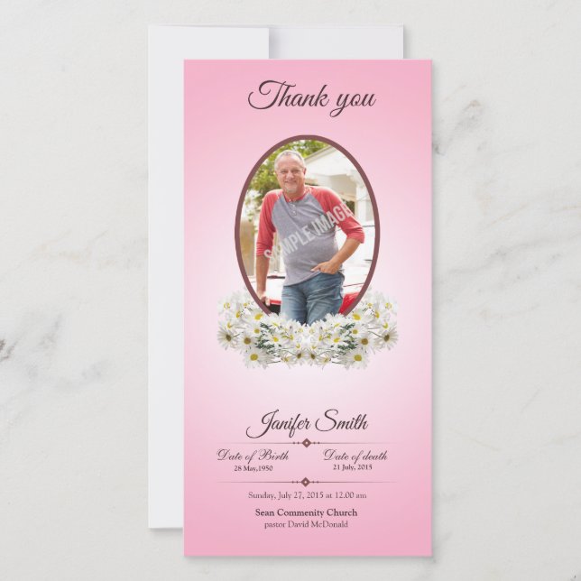 Carte photo commémoratif de Merci (Devant)