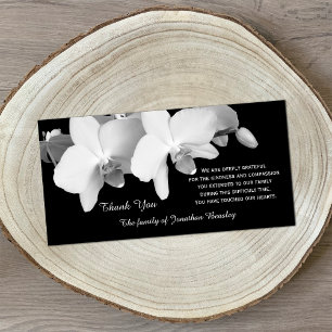Carte photo commémoratif Merci Sympathy - Orchidée