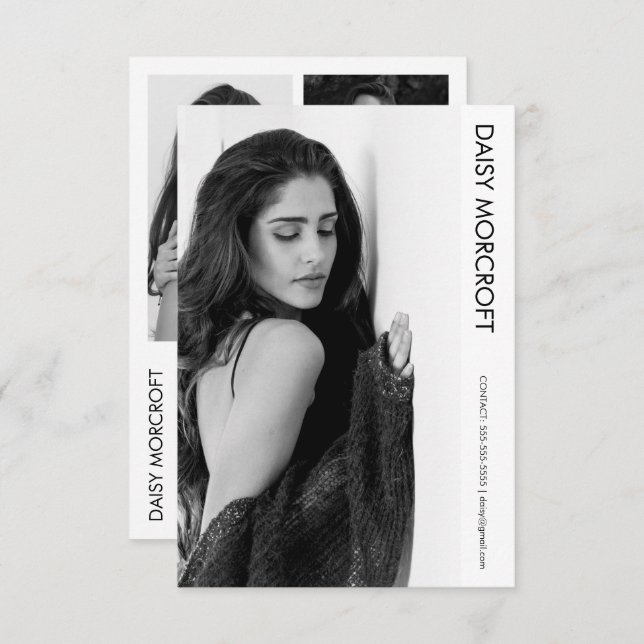 Carte photo comp Acteur de modèle professionnel mo (Devant / Derrière)