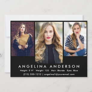 Carte photo Comp. modèle Actor 3 Front noir