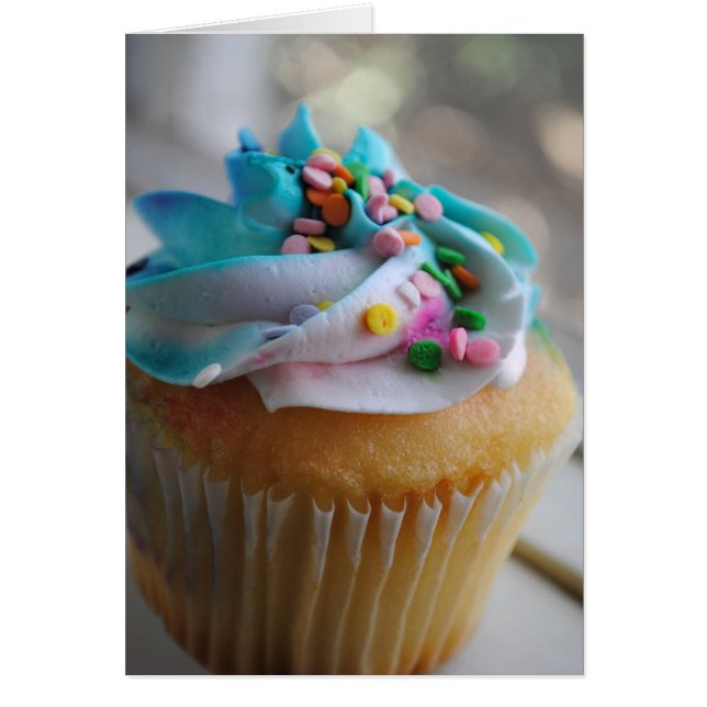 Carte photo Cupcake colorée (Devant)