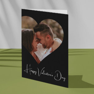 Carte Photo customisée Script moderne Saint Valentin