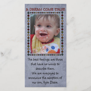 carte photo d'adoption