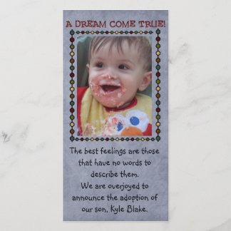 carte photo d'adoption