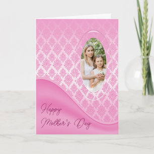 Carte photo Damas rose