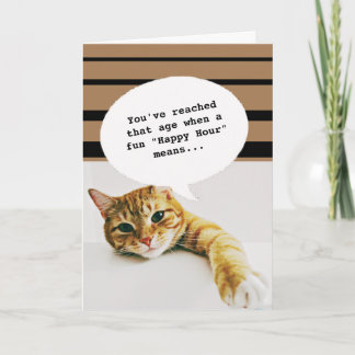 Carte Photo d'animal Happy Hour Getting Old Funny Annive