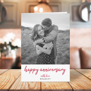 Carte Photo d'anniversaire moderne   Minimaliste élégant