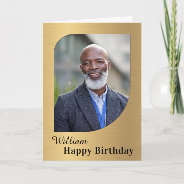 Carte photo d'anniversaire personnalisé (Devant)