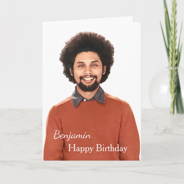 Carte photo d'anniversaire personnalisé (Devant)