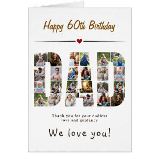 Carte photo d'anniversaire pour papa 24 repères