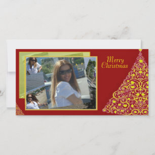 Carte photo d'arbre de Noël