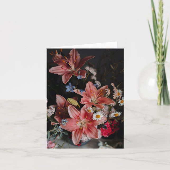 Carte Photo d'art floral peintre mélancolique (Devant)
