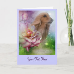 Carte photo d'art Rose Imaginaire chien
