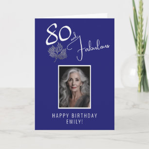 Carte Photo de 80 ans élégants et fabuleux Twig 80e anni