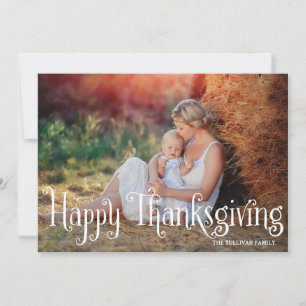 Carte photo de Bon thanksgiving de script Imaginai