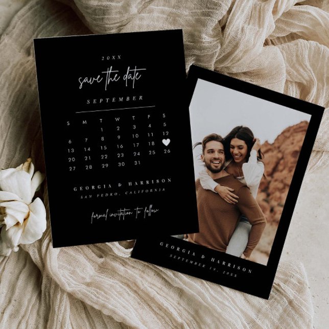 Carte photo de calendrier de sauvegarde de date de (Créateur téléchargé)