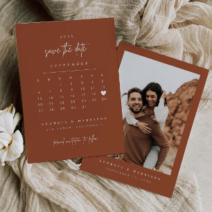 Carte photo de calendrier de sauvegarde de date mo