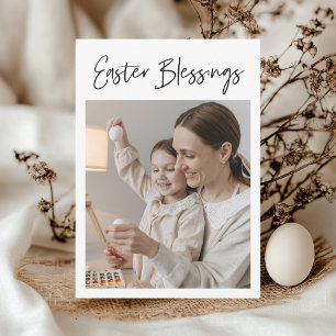 Carte Photo de Calligraphy Easter Blessings