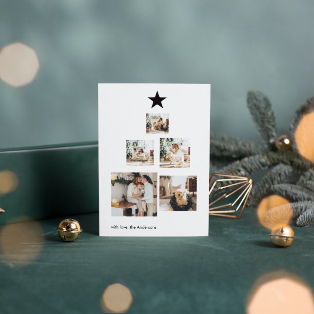 Carte Photo de Christma Tree With Star | Holiday (Créateur téléchargé)