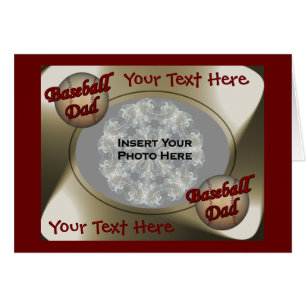 Carte photo de conception papa de baseball