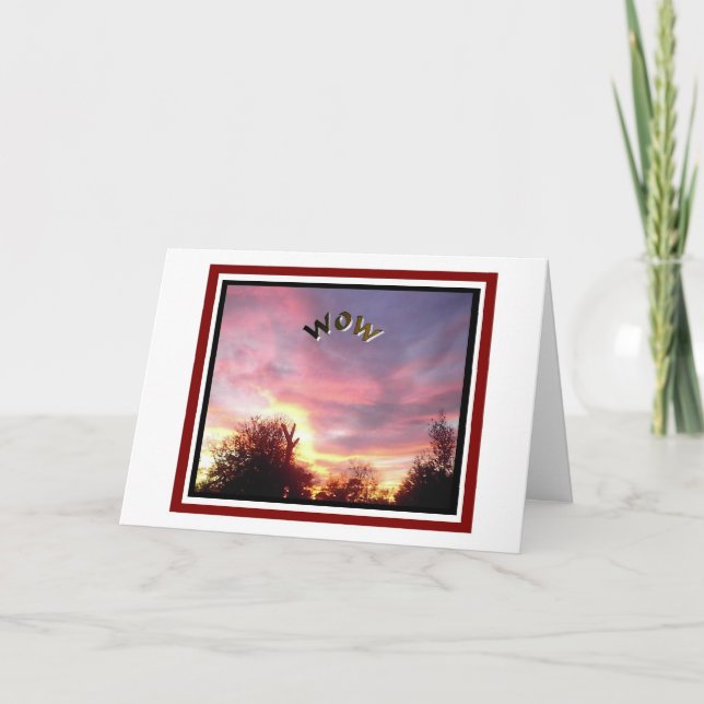 Carte Photo de coucher du soleil pensant à vous (Devant)