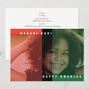 Carte photo de couleurs Kwanzaa