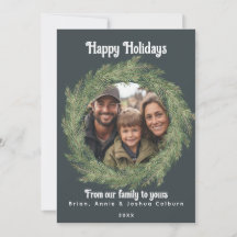 Carte photo de couronnes de vacances