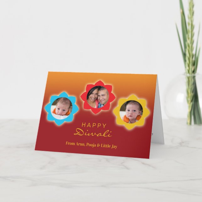 Carte Photo de Diwali (Devant)
