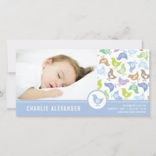 Carte photo de Faire-part de naissance de garçon R