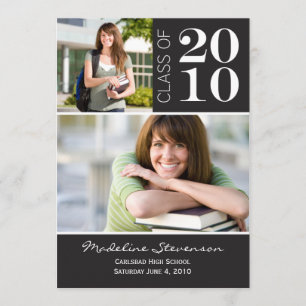 Carte photo de faire-part d'obtention du diplôme