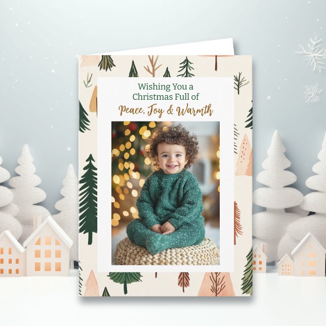 Carte Photo de famille | Arbre de Noël personnalisé (Créateur téléchargé)