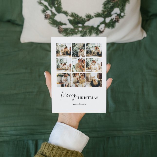 Carte Photo de famille Collage simple | Joyeux Noël (Créateur téléchargé)
