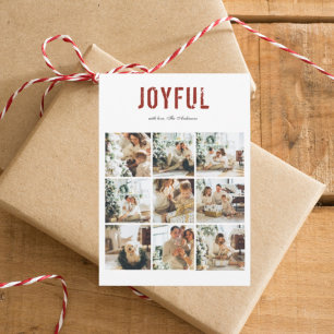 Carte Photo de famille de collage moderne   Joyeux Joyeu