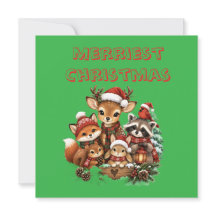 Photo de famille des créatures de la forêt de Noël
