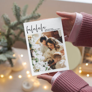 Carte Photo de famille Falalala   Joyeuses fêtes